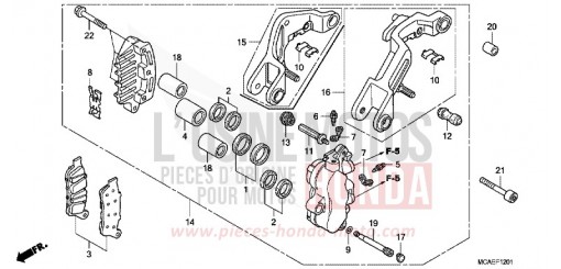 ETRIER DE FREIN AVANT GAUCHE GL1800E de 2014